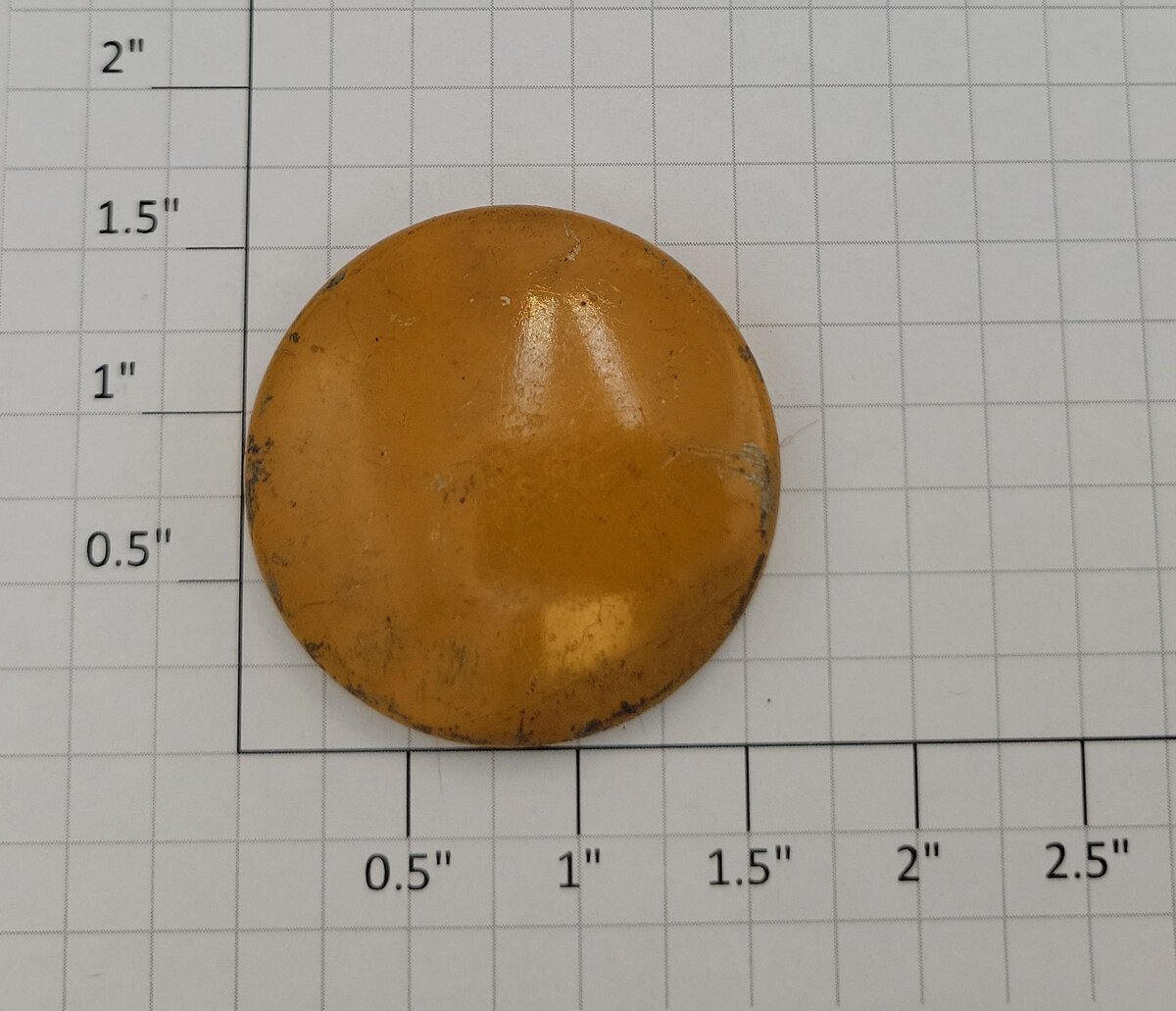 Lionel 1680 O Gauge Prewar Orange Shell Tinplate Tank Car End Cap #1680