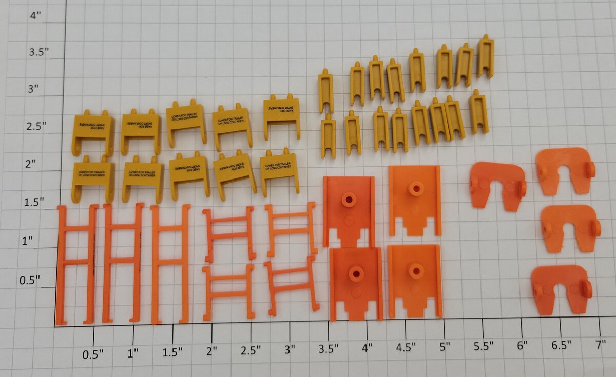 K-Line TTX-77025 O Gauge TTX Trailer Fifth Wheel Brackets and Riser Assortment