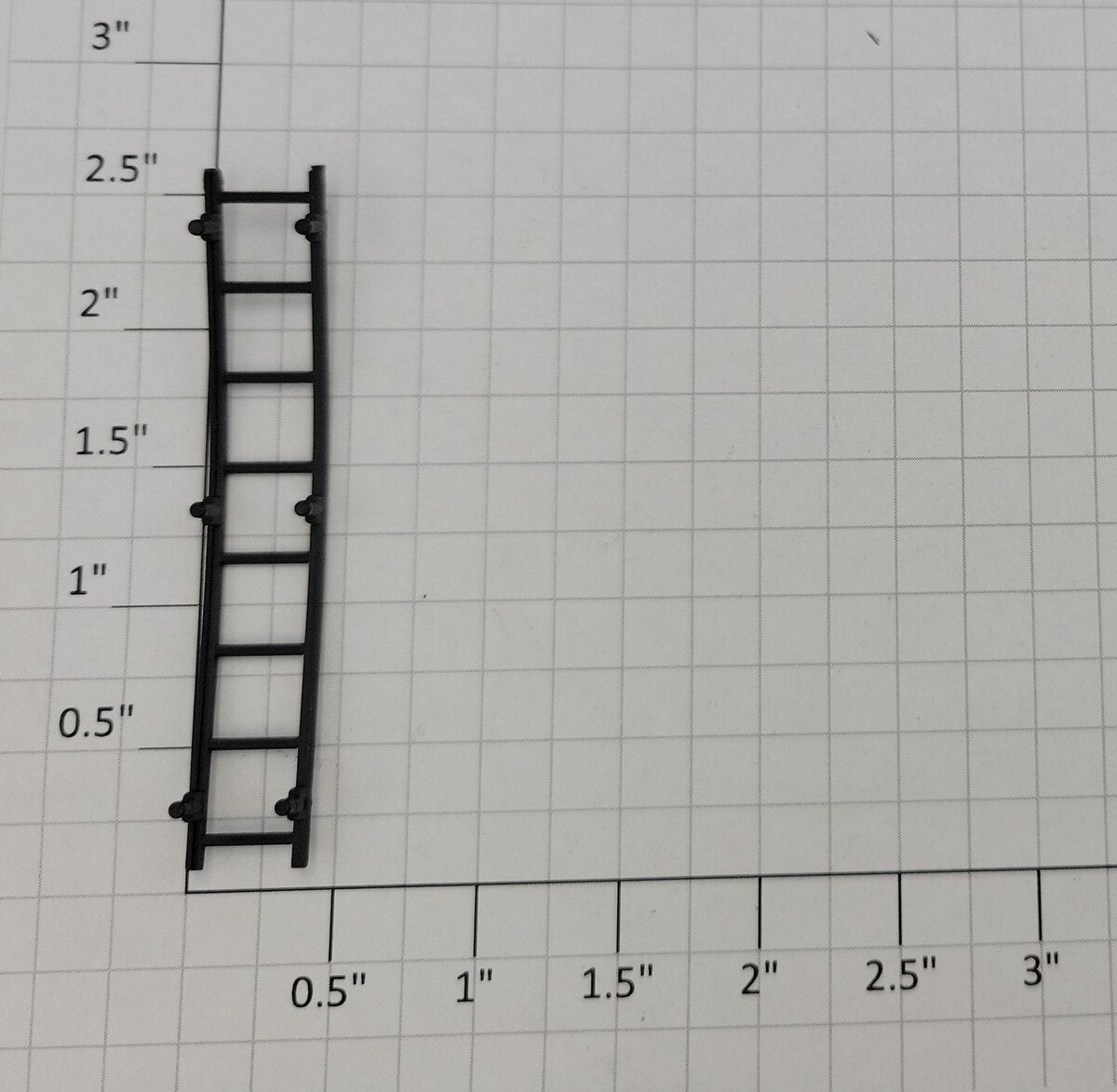 Acme 0803-15 O Gauge Plastic 8 Rung Ladder with Tabs on Back