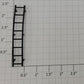 Acme 0803-15 O Gauge Plastic 8 Rung Ladder with Tabs on Back