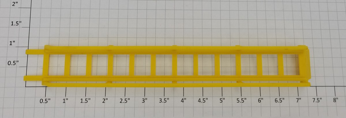 Acme 0803-35 O Scale Plastic Yellow Firetruck Ladder