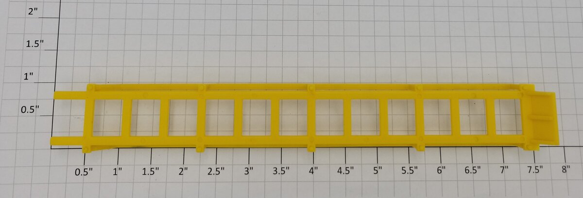Acme 0803-35 O Scale Plastic Yellow Firetruck Ladder