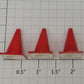 Acme 0803-38 O Gauge Repainted Traffic Cones (Set of 3)