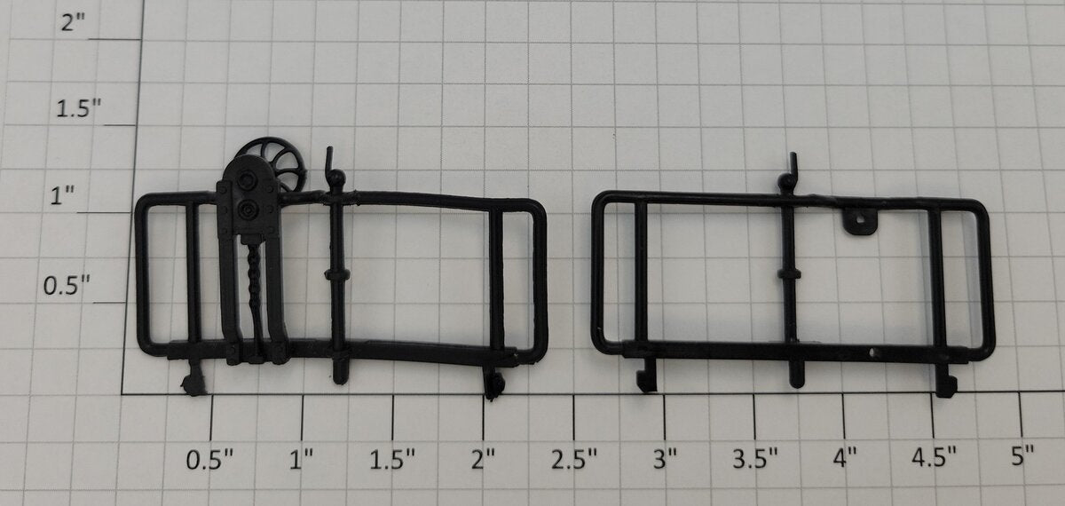 Acme 0803-38 O Gauge Plastic Caboose End Rails (Set of 2)