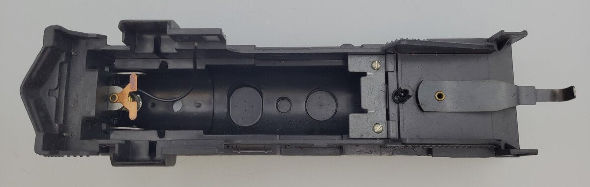 Marx 1666-2 Black Plastic 2-4-2 Steam Locomotive Body Shell with Drawbar #1666