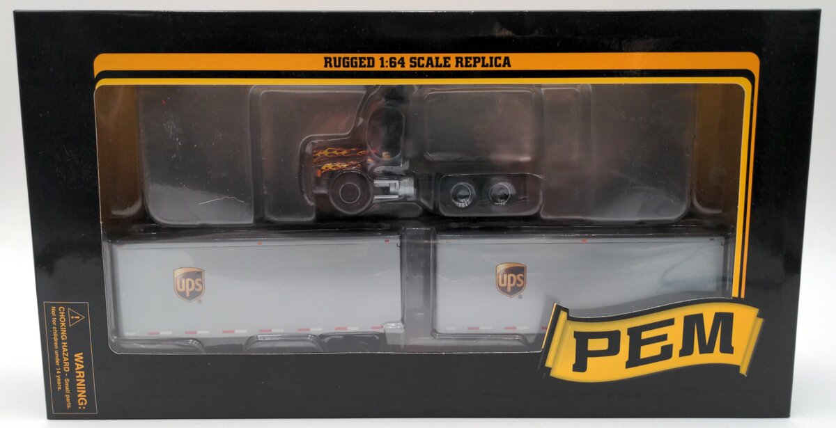 PEM CH 600 1:64 Scale Diecast Mack Semi Tractor w/ Trailer Set