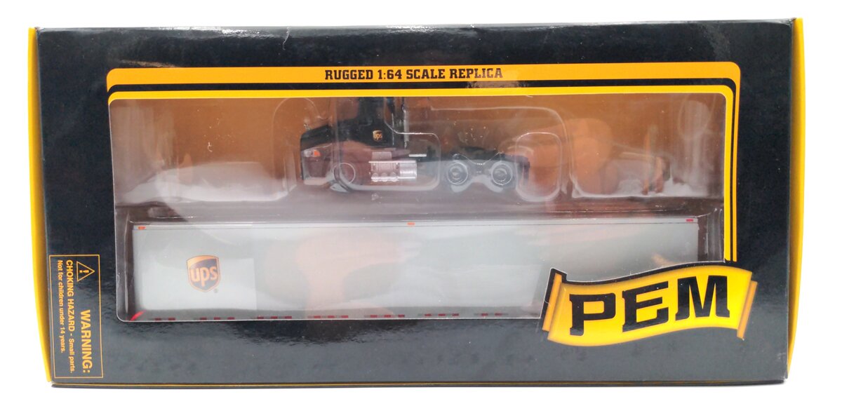 PEM 1:64 Scale Diecast Mack Pinnacle UPS Semi Tractor w/ Trailer