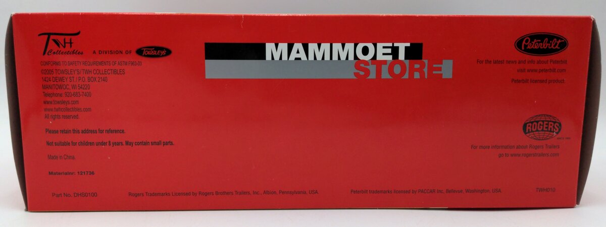 TWH Collectibles TWH010 1:50 Scale Diecast Mammoet Peterbilt w/ Low Loader