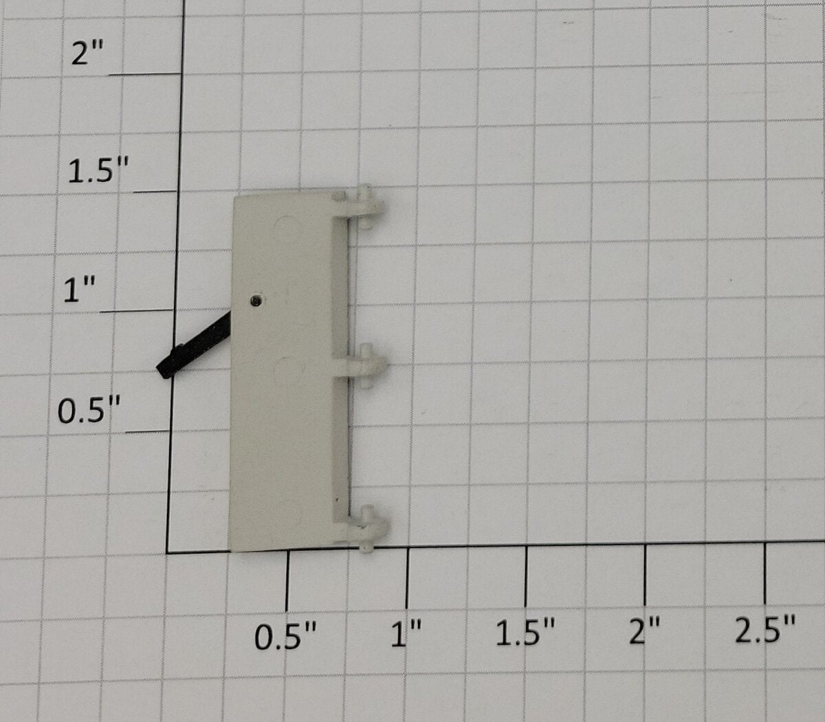 Acme 0803-39 HO Scale 3-Hinge Gray Door with Latch
