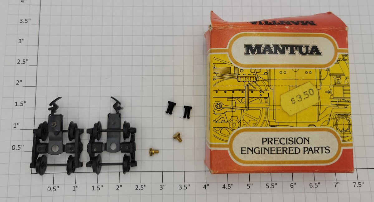 Mantua 902 HO Scale Freight Car Trucks in Separate Sale Box