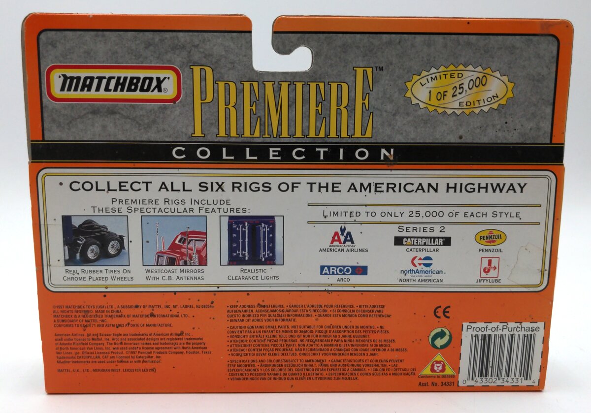 Matchbox 34331 1:64 Scale CAT Rig w/ Lowboy Premier Collection Series 2
