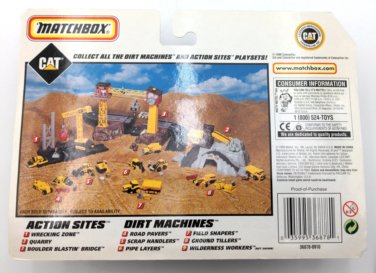 Matchbox 36878 Dirt Machines Caterpillar Special Edition Scraper & Road Paver