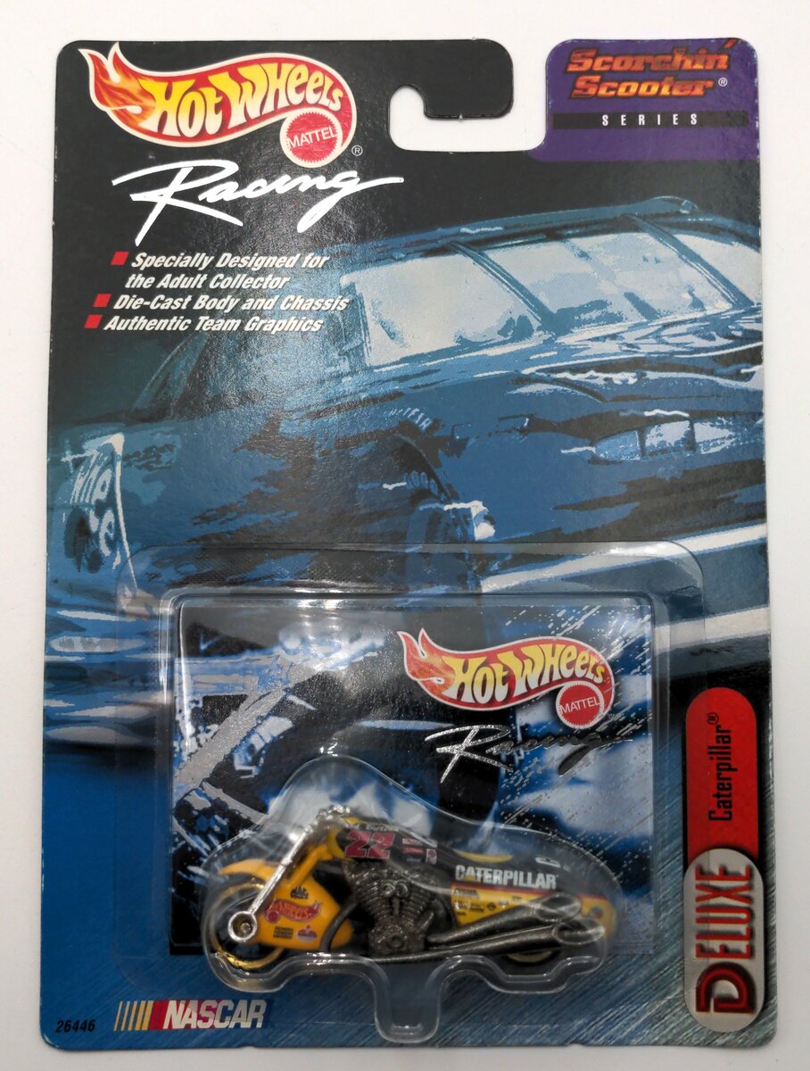 Mattel 26446 1:64 Diecast Hot Wheels Scorchin' Scooter Series CAT Motorcycle