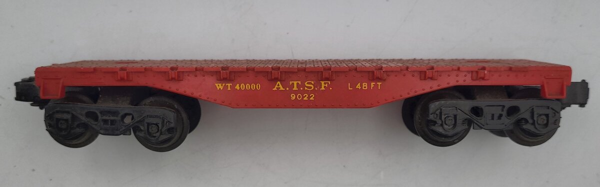 Lionel 9022-1 Red Plastic ATSF Flatcar Assembly #9022