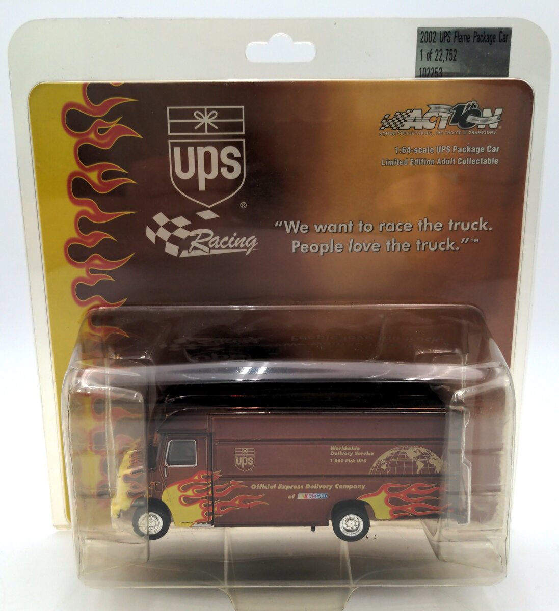 Action Racing 1:64 Scale Diecast 2002 UPS Flame Package Car