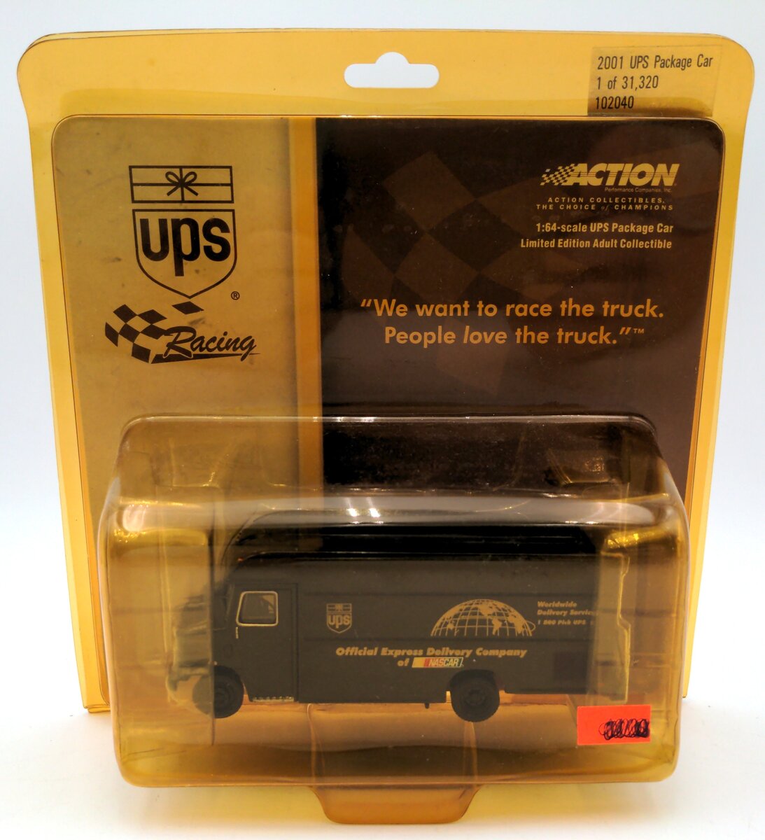 Action Racing 102040 1:64 Scale Diecast 2001 UPS Package Car