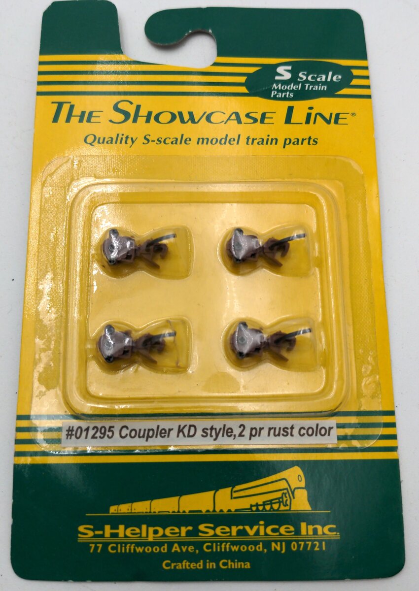 S-Helper 01295 S Scale KD Style Coupler 2 Pairs Rust Color
