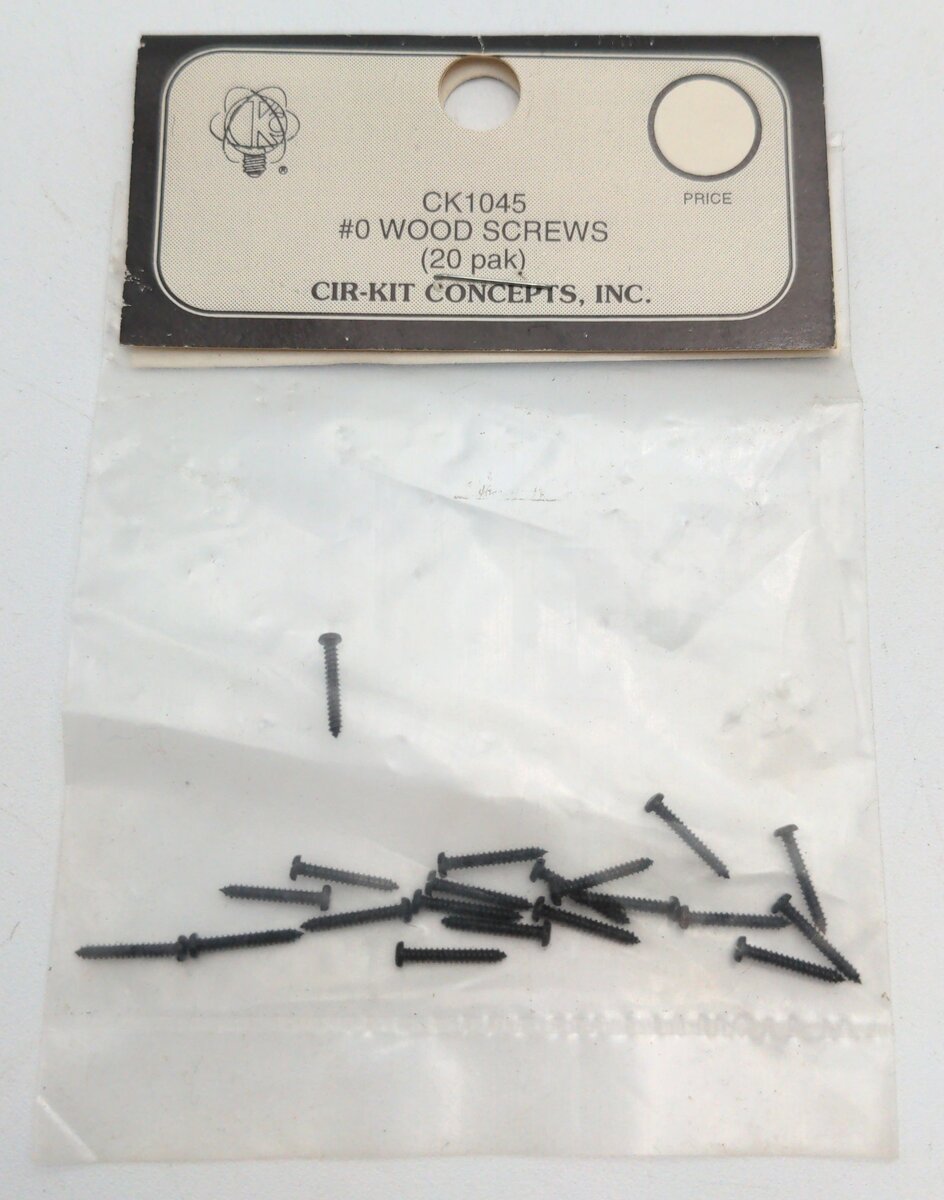 Cri-Kit CK1045 #0 Wood Screws 20 Pcs
