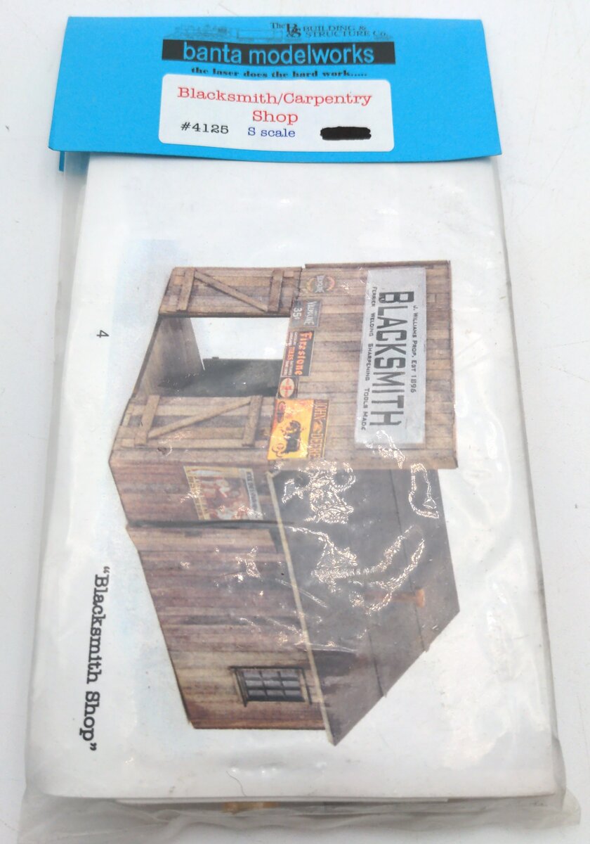 The Building & Structure 4125 S Scale Blacksmith/Carpentry Shop Building Kit