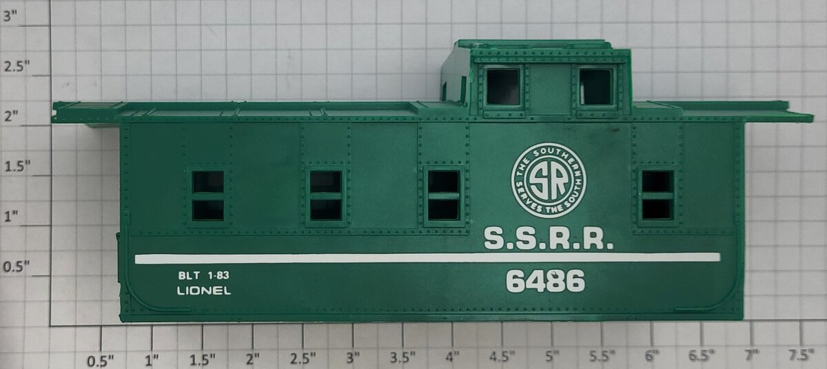 Lionel 2357-332 Green S.S.R.R. Plastic Caboose Body Shell #6486