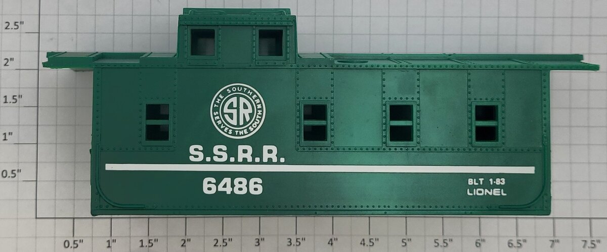 Lionel 2357-332 Green S.S.R.R. Plastic Caboose Body Shell #6486