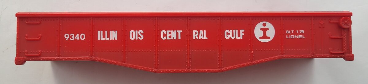 Lionel 6112-86 Red Illinois Central Gulf Gondola Car Body Shell #9340