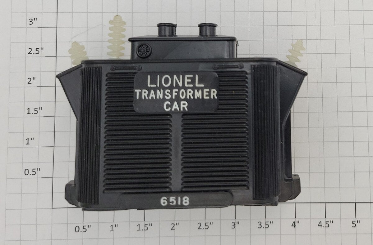 Lionel 6518-11 O Gauge Black Transformer Assembly w/ Nuts & 1 Broken Insulator