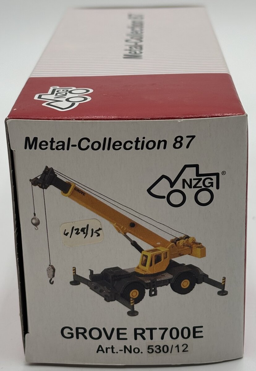 NZG 530/12 1:87 Scale Keen Transport Inc. Grove RT 700 E Mobile Crane Diecast