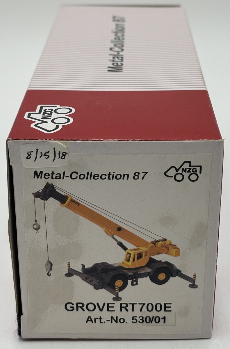 NZG 530/01 Grove 1:87 Scale Army Green Grove RT700E Mobile Crane Diecast