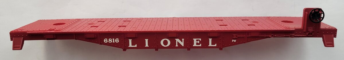 Lionel 26023-7 O27 Red Bulldozer Flatcar Frame #6816