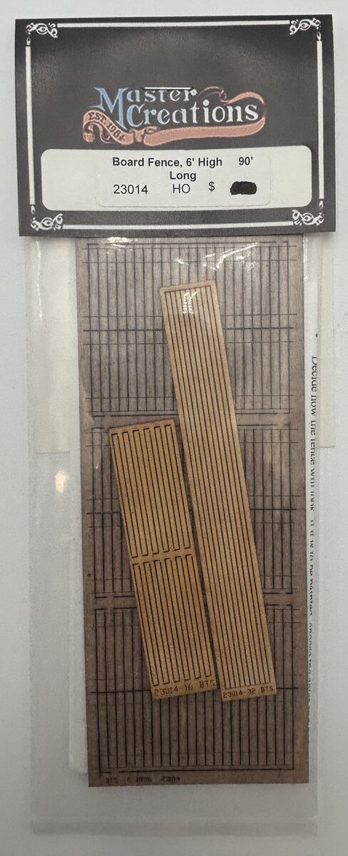 Master Creations 23014 HO Board Fence Kit, 6' High 90' Long