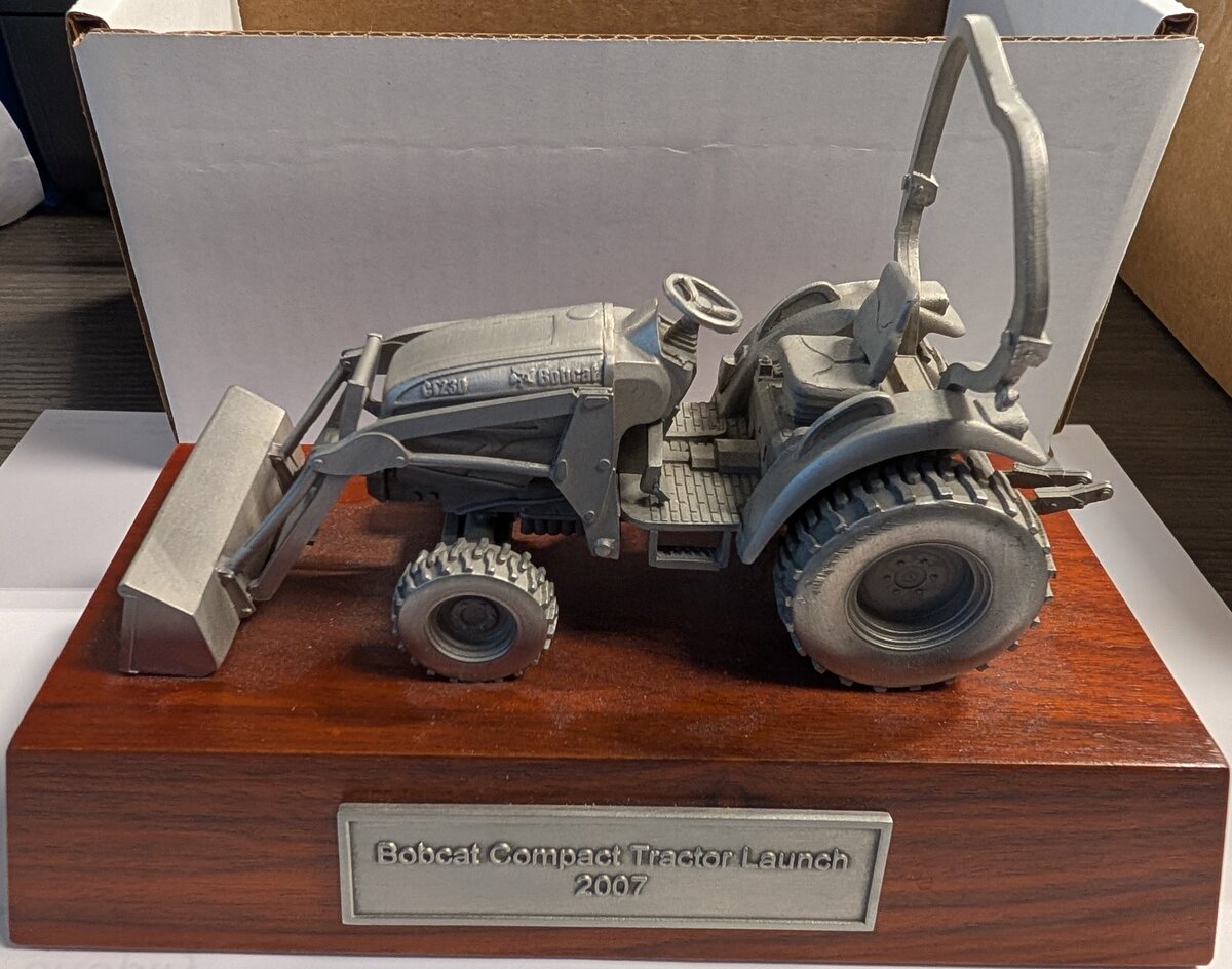Bobcat CT230 Compact Tractor 2007 Promotional Pewter Desk Display