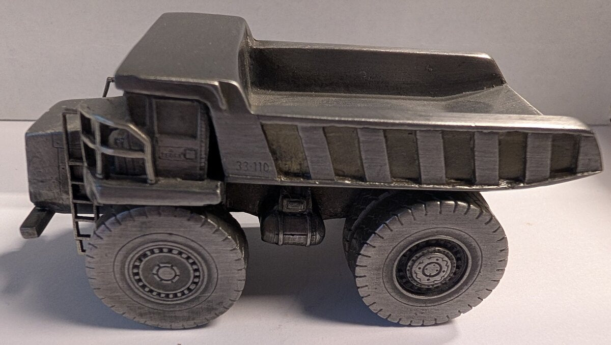 Terex GM 33-110 Off-Highway Mining Dump Truck Promotional Pewter Scale Model