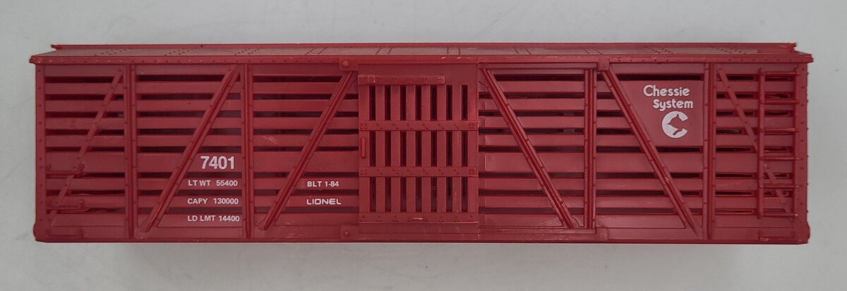 Lionel 7401-1 Red Plastic Chessie System Cattle Car Shell #7401