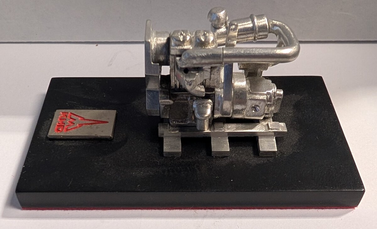 KHD Deutz Air-Cooled Diesel Engine Promotional Pewter Desk Display