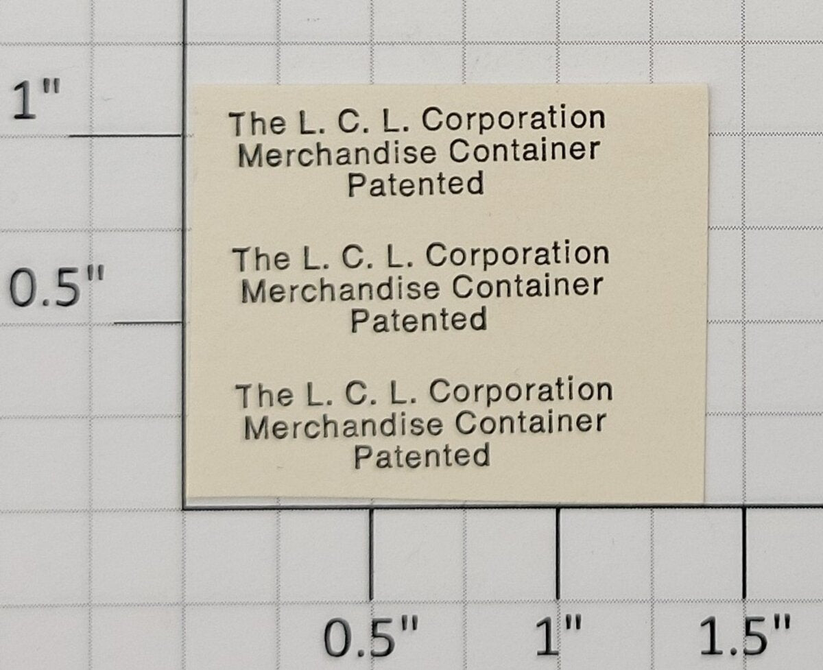 Lionel 205 Standard Gauge "Merchandise Container" Insert (Set of 3)