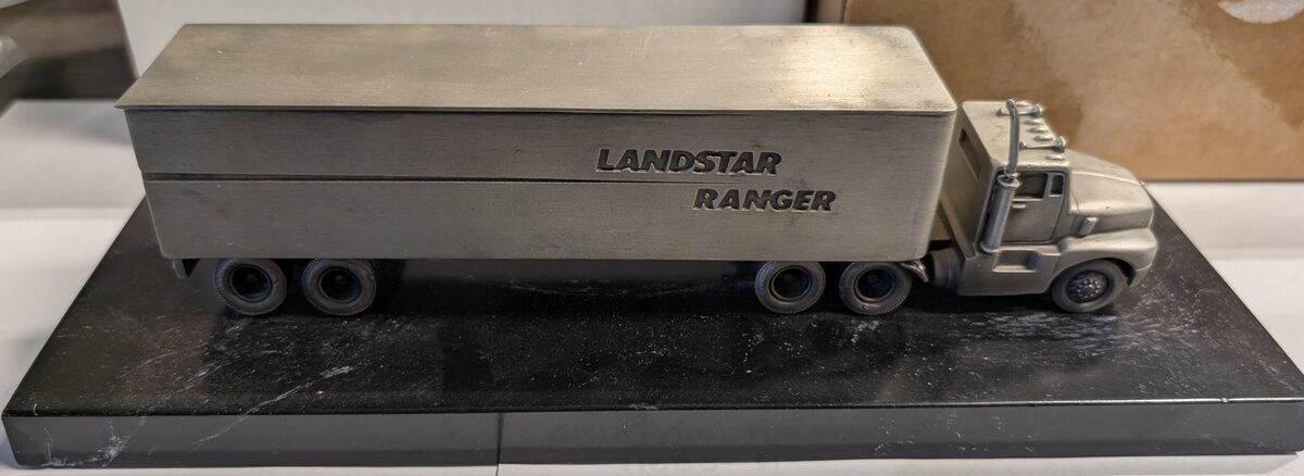 Landstar Ranger Mack CH600 Aerodynamic Truck Promotional Pewter Desk Display