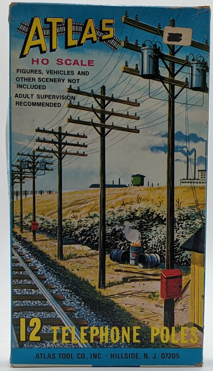 Atlas 775 HO Scale Telephone Poles (12-Pack)