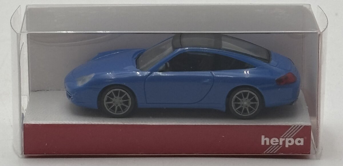 Herpa 023030 HO Blue Porsche Targa