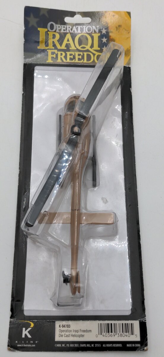 K-Line K-94703 O Scale Operation Iraqi Freedom Helicopter Diecast Model