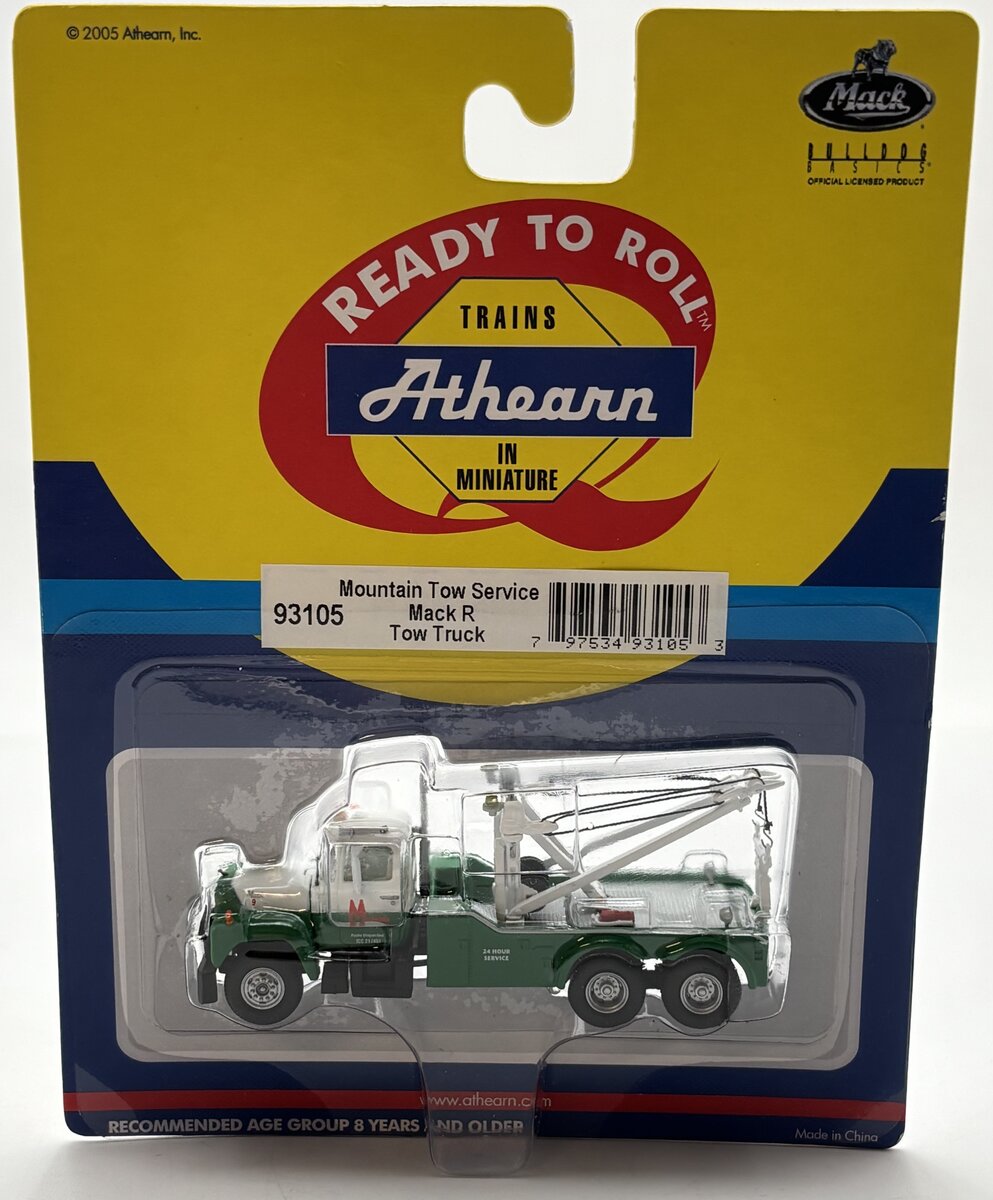 Athearn 93105 HO Mountain Tow Service Mack R Tow Truck