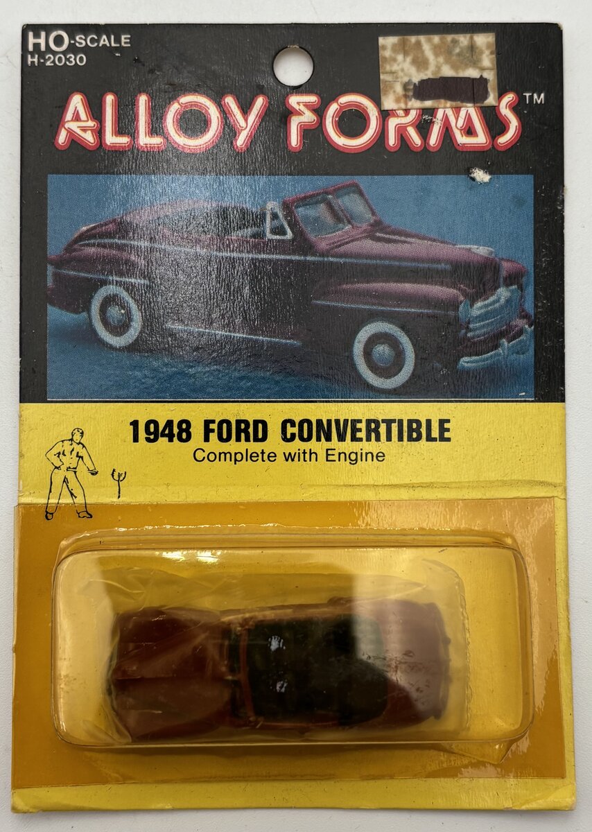Alloy Forms 2030 1:87 1948 Ford Convertible Complete W/Engine Car