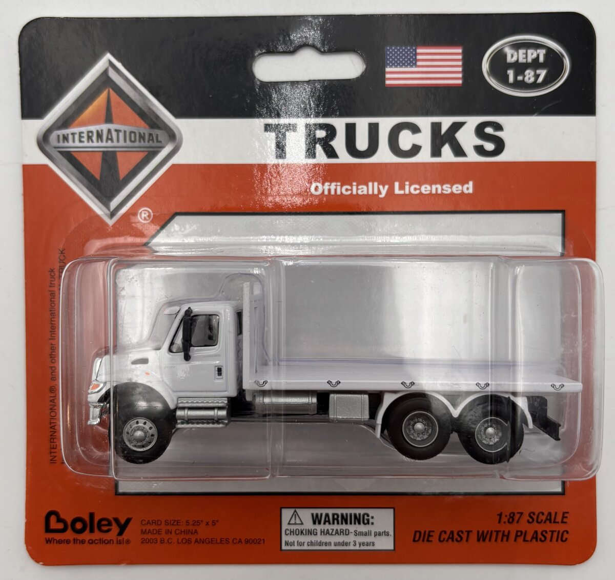 Boley 4500-77 1:87 Scale Dept 1-87 White International 3-Axle Flatbed Truck