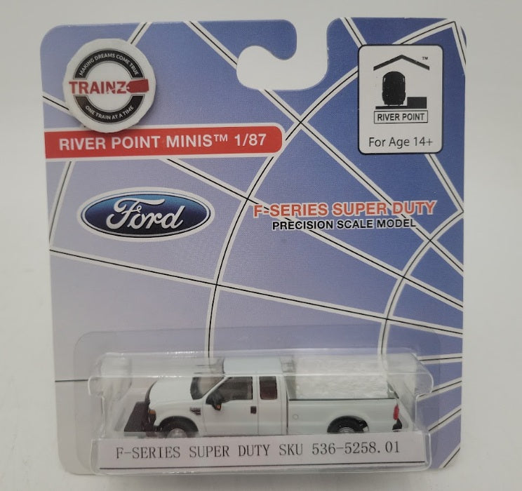 River Point Station 536-5258.01 1:87 Scale Minis White Ford F-350 F-Series