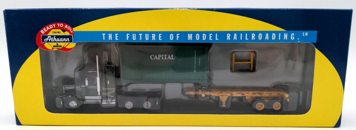 Athearn 92630 HO Scale Capital Kenworth W/ 20' Container & Chassis
