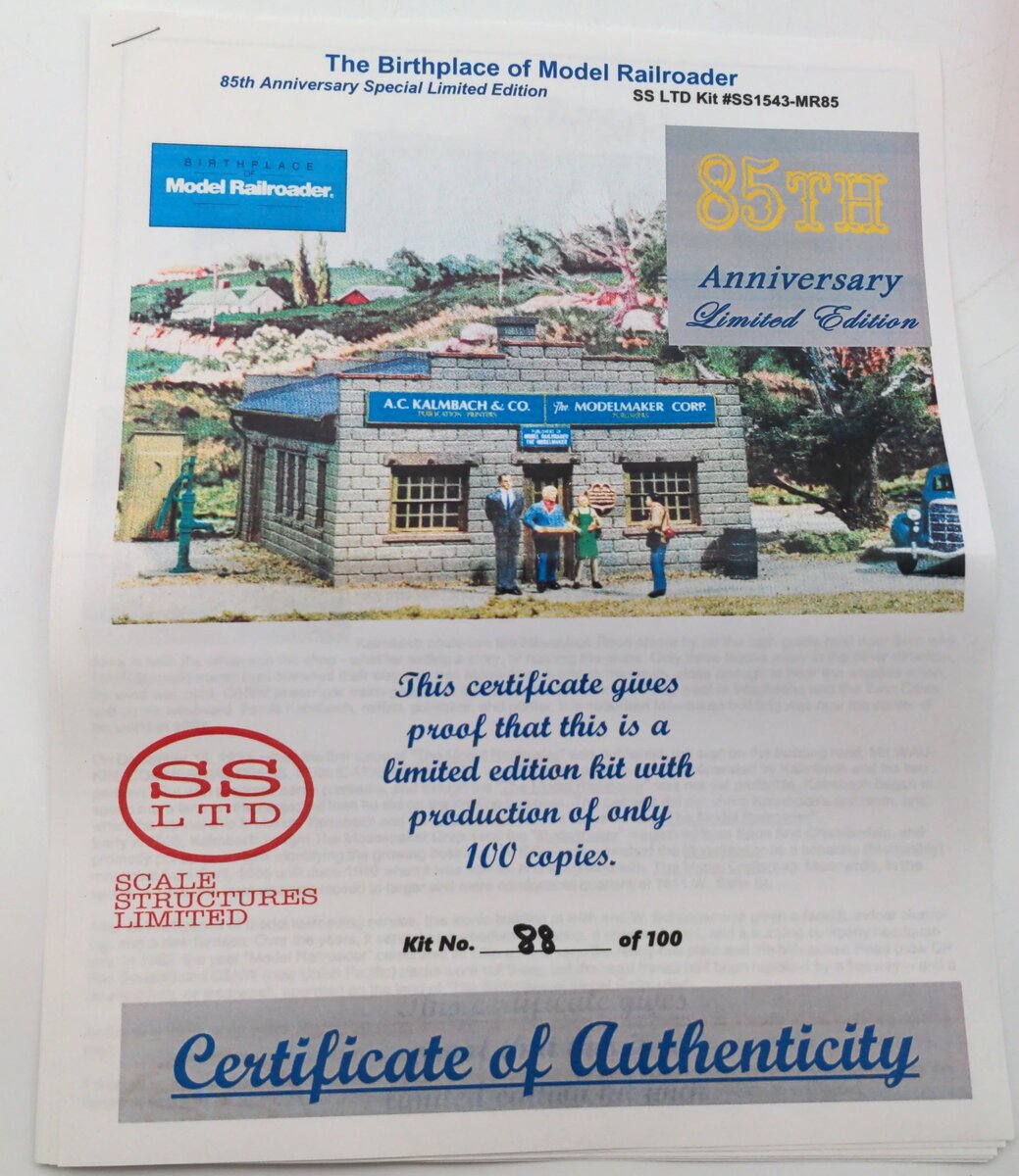 Model Railroader 1543 1:87 Scale SS LTD Building Kit