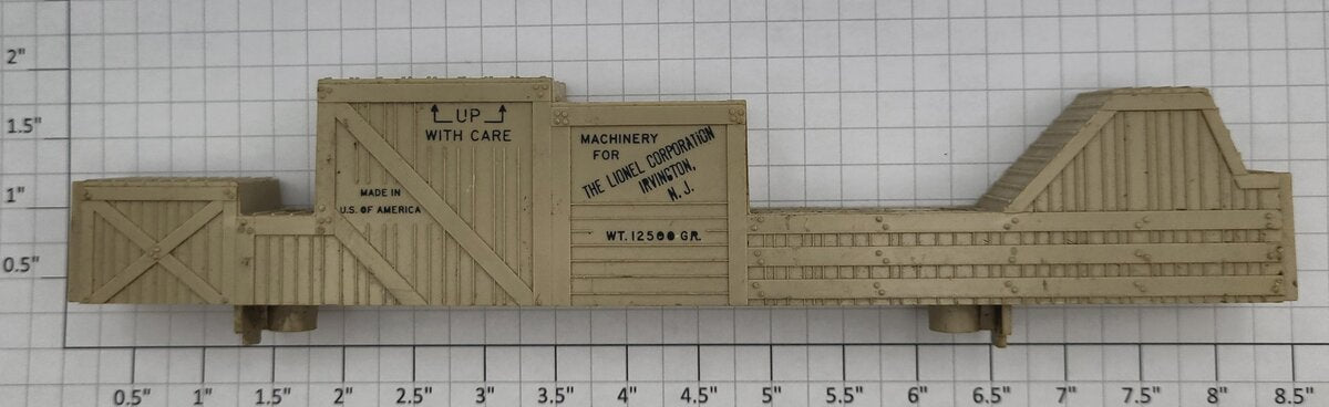 Lionel 3444-24 Plastic Tan Crate Load with Lionel Corporation Lettering