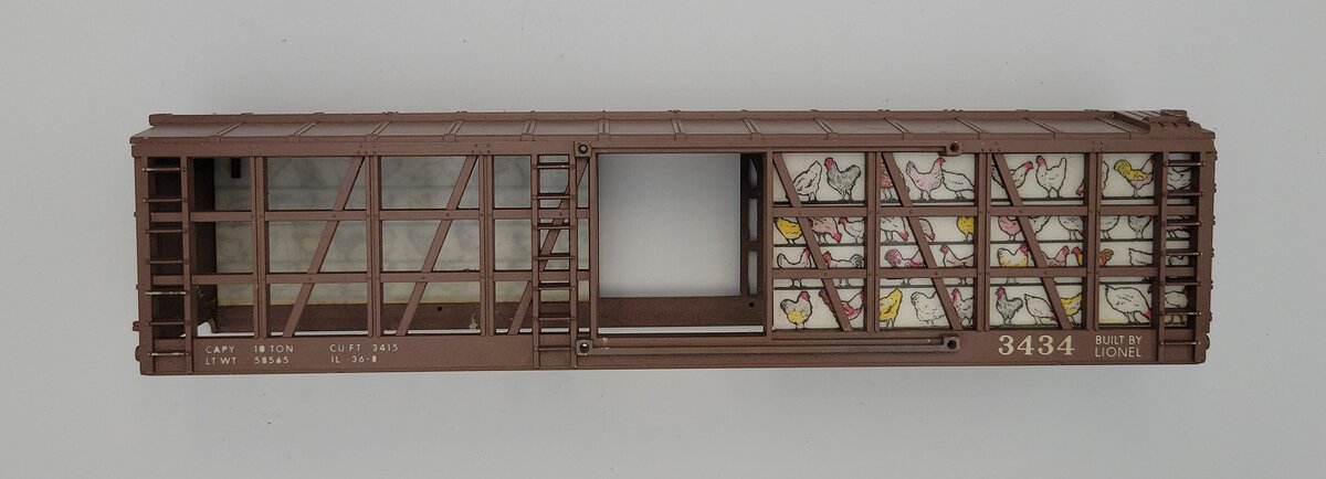 Lionel 3434-1 Brown Chicken Coop Car Body Shell #3434