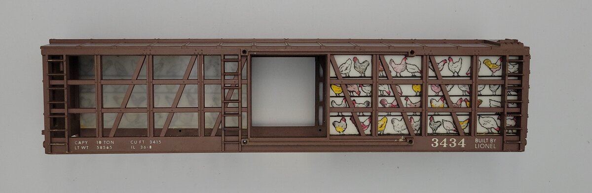 Lionel 3434-1 Brown Chicken Coop Car Body Shell #3434