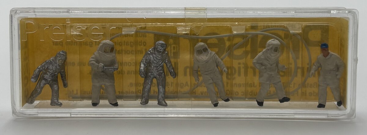 Preiser 4205 HO Hazmat Firefighter Crew Figures